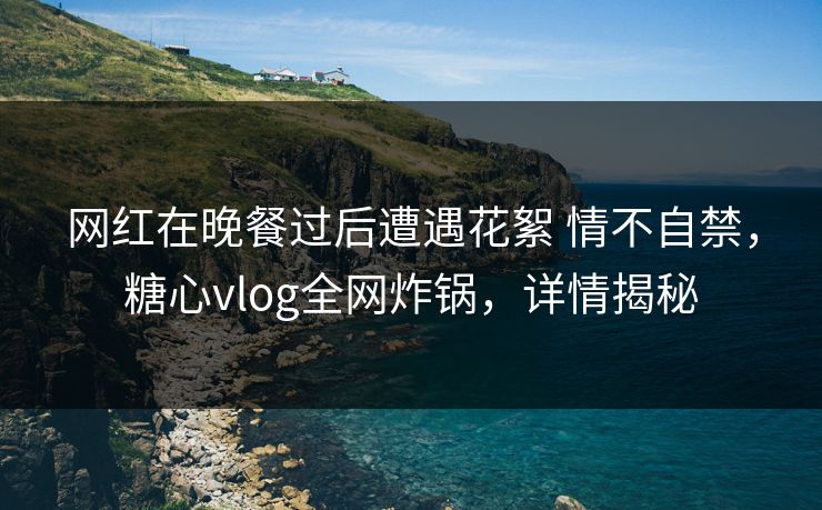 网红在晚餐过后遭遇花絮 情不自禁，糖心vlog全网炸锅，详情揭秘