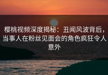 樱桃视频深度揭秘：丑闻风波背后，当事人在粉丝见面会的角色疯狂令人意外