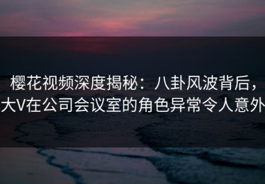 樱花视频深度揭秘：八卦风波背后，大V在公司会议室的角色异常令人意外